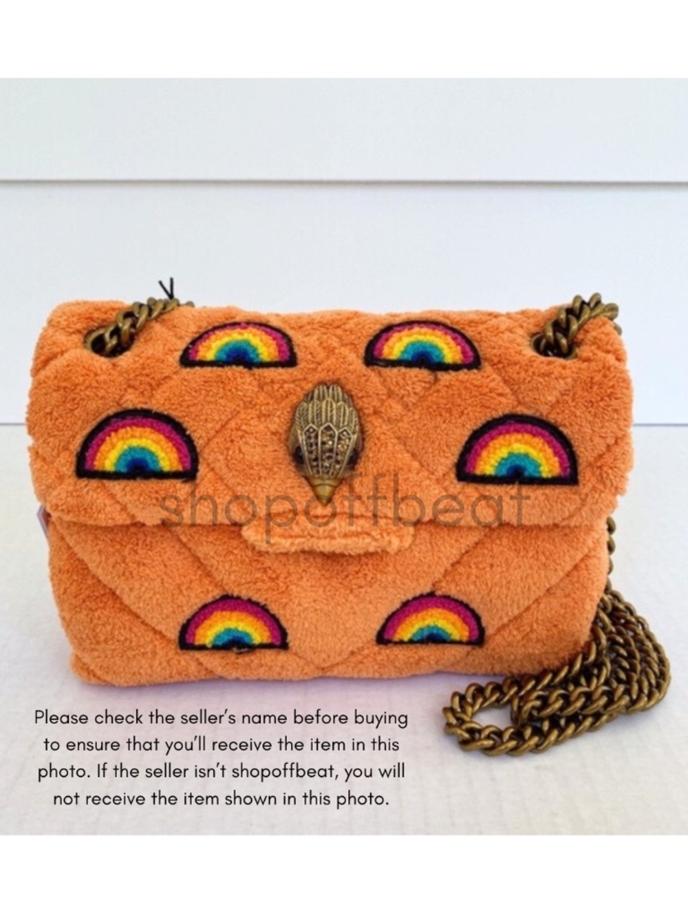 NEW Kurt Geiger Terry Mini Kensington Bag Orange